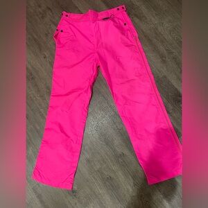 Vintage Neon Pink Ski/Snowboard Pants (Size Large)